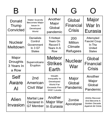 2020s Bingo Card