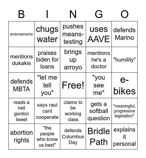 TV Bingo Card