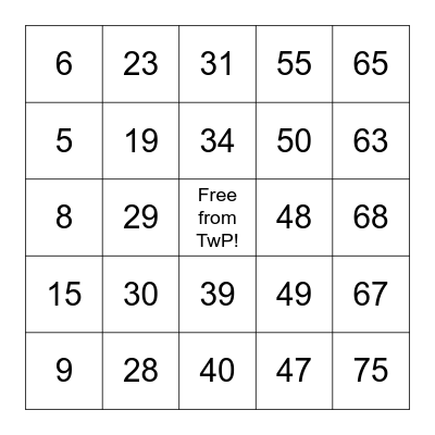 Together with Pride Bingo Card