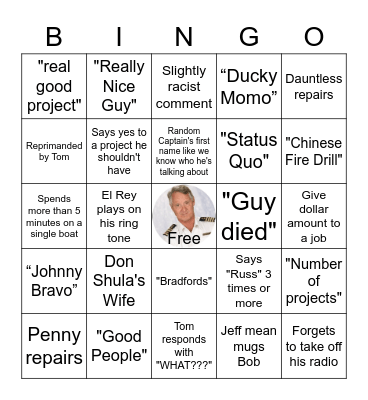 Bob Bingo Card