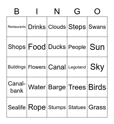 Canal View Bingo Card