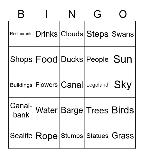 Canal View Bingo Card