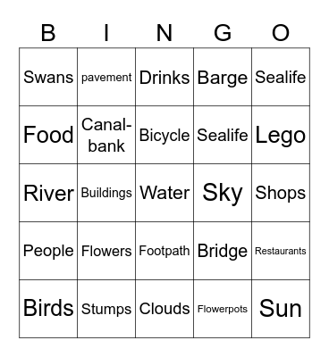 Canal View Bingo Card