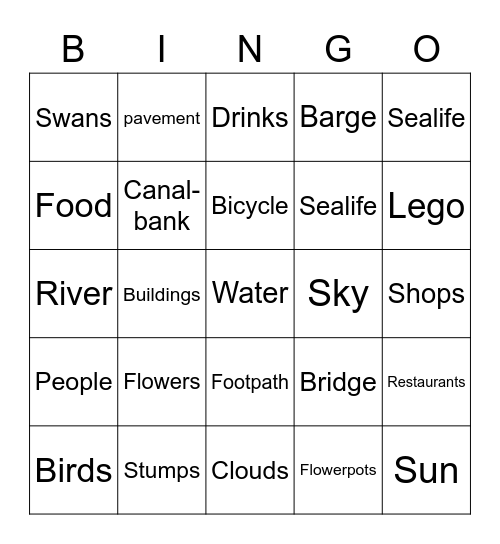 Canal View Bingo Card