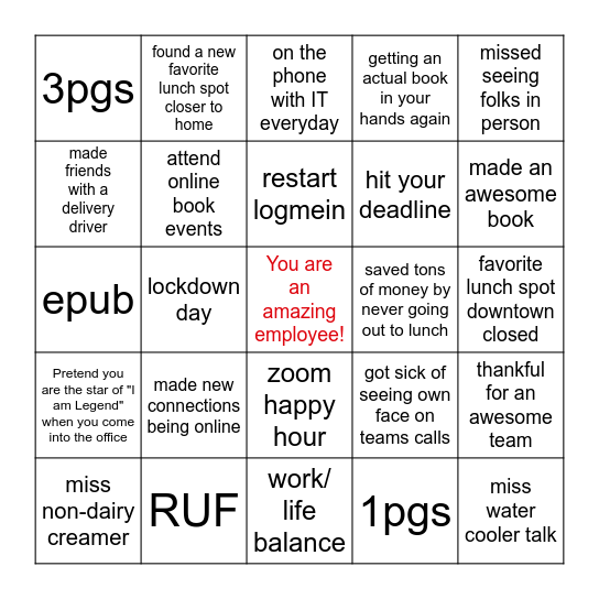 ICS Fun DAY TOO! Bingo Card