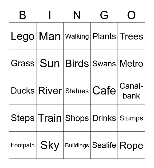 Canal View Bingo Card