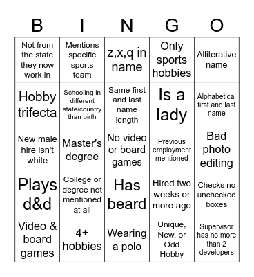 New Associate Bingo Mk X Bingo Card