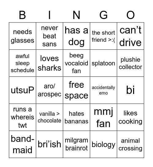 ENAMOD BINGO Card