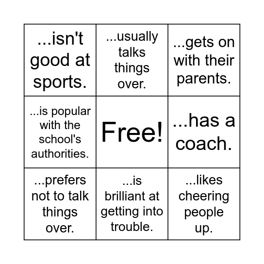 Find someone who ... Bingo Card