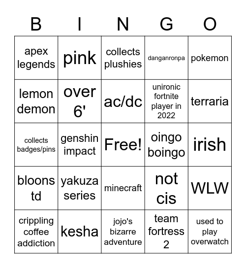 whereisjunpei mod bingo Card