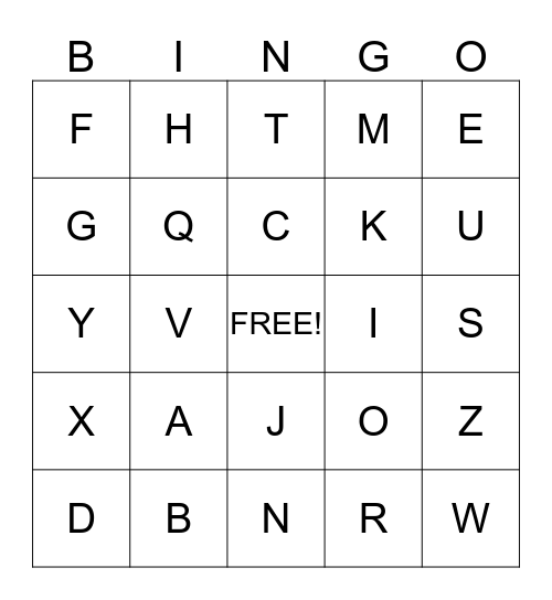 ABC DO YOU SIGN Bingo Card