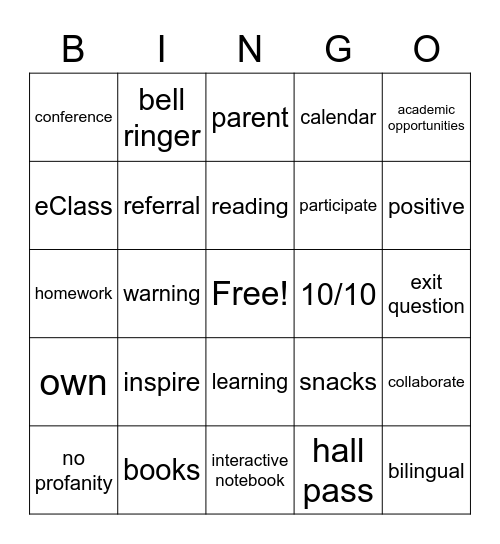 Bingo Card