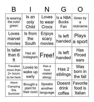 Find Someone Who... Bingo Card
