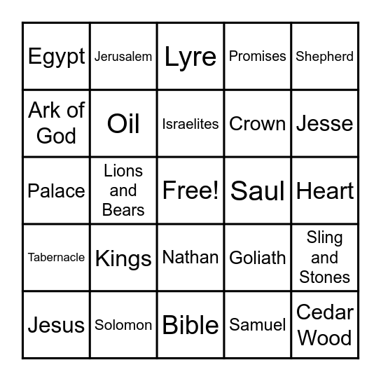 Kingo! Bingo Card
