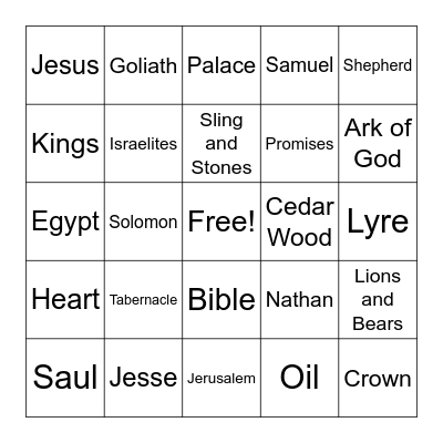 Kingo! Bingo Card