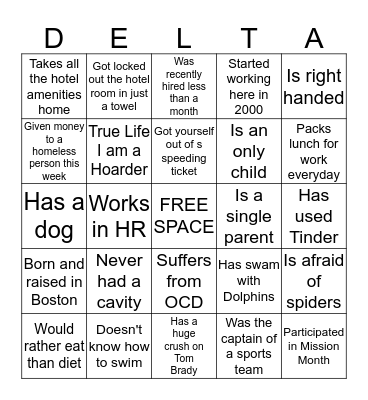 FIRST FRIDAYS BINGO Card
