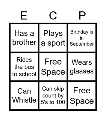 Get to Know Me BINGO Card