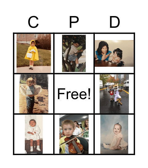 CPD Baby Bingo Card