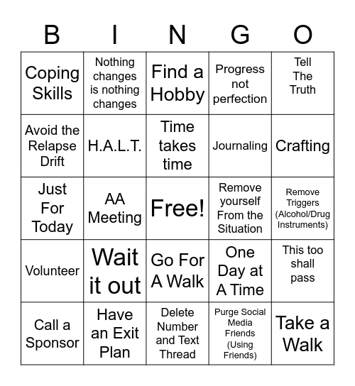 IOP Bingo Card