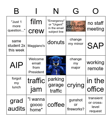 Back to School - Fall 2022 Bingo Card