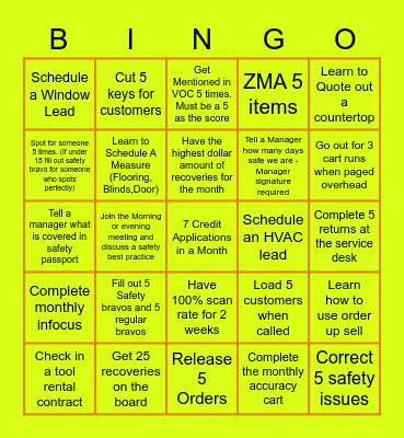Development BINGO for Front End Bingo Card