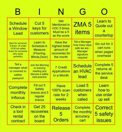 Development BINGO for Front End Bingo Card