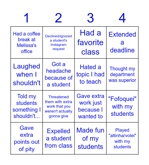 INTEGRATION DAY 2022 - TEACHERS Bingo Card