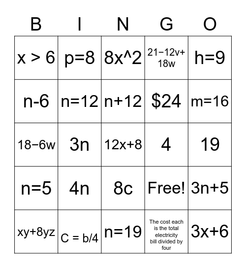 CLSM7_End of unit 2 review Bingo Card