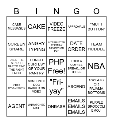 PHP Fun Friday Bingo Card
