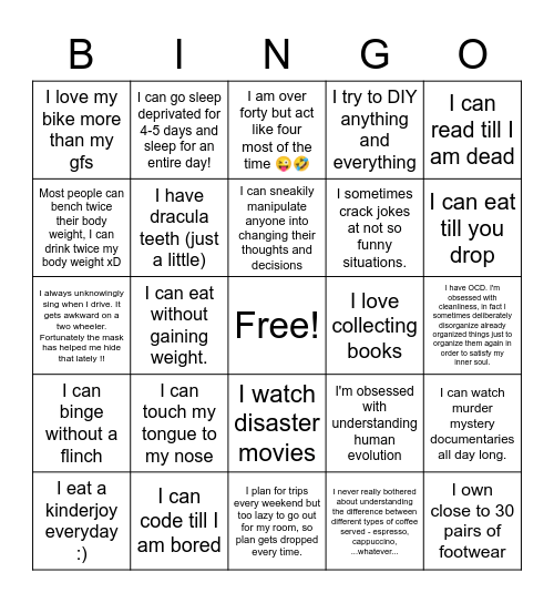 Fyle X Trijog BINGO Card