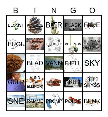 UT PÅ TUR, ALDRI SUR Bingo Card
