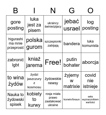 Ainikoiyo posting Bingo Card