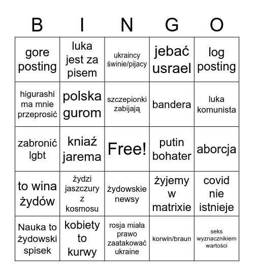 Ainikoiyo posting Bingo Card
