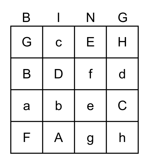 Bingo Card