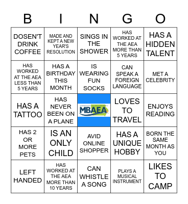 AEA HUMAN Bingo Card