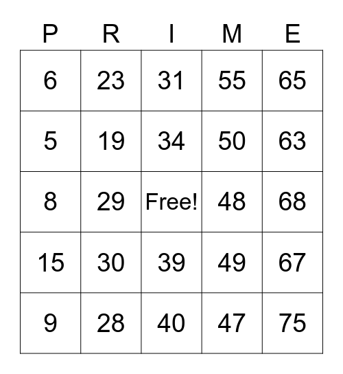 Week Of Giving Bingo Card