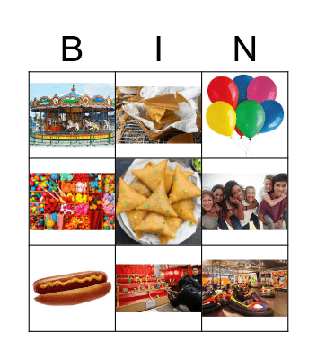 Fairground Bingo Card