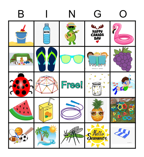 Summer Bingo Ice Bingo Card