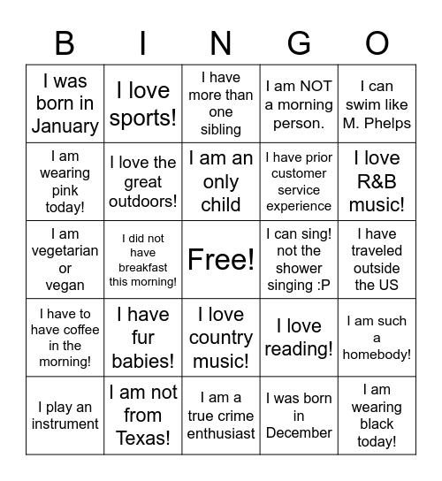 Welcome to EFFCU! Bingo Card