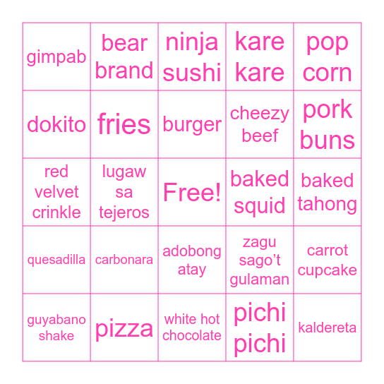 Happy Birthday Nesthyne Bingo Card