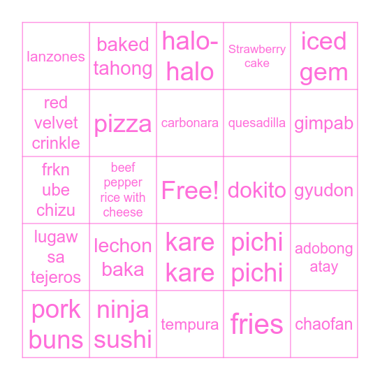 Happy Birthday, Nesthyne Bingo Card