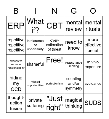 OCD Bingo Card