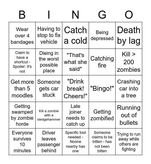 Nambiengo Bingo Card