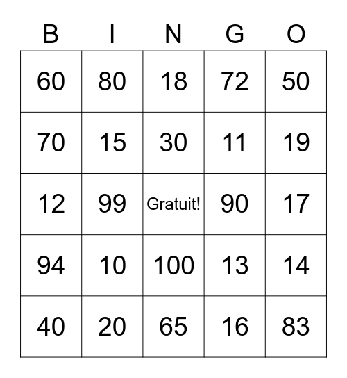 Les Nombres 1 100 Bingo Card Printable Bingo Cards Numbers 1 100 Porn Les Nombres 1 100 Bingo Card Printable Bingo Cards Numbers 1 100 Porn