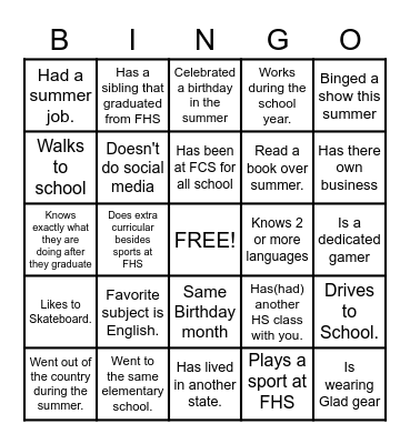 Bingo Card