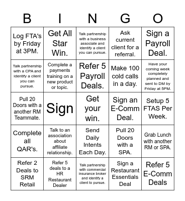 Team OK September Bingo Challenge Bingo Card