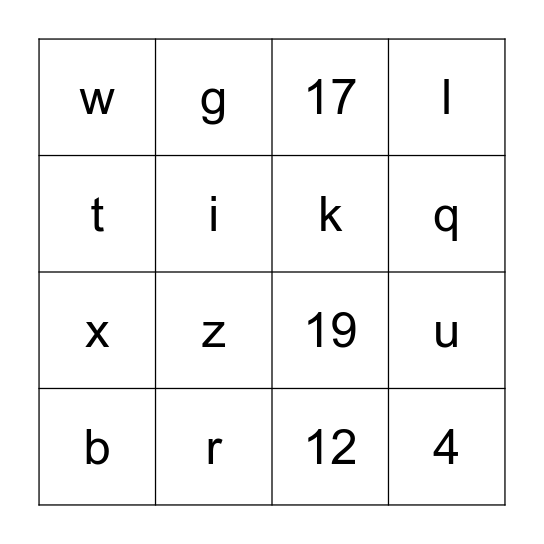 Loteria Card Bingo Card