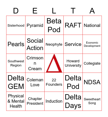 NDSA DST Bingo Card
