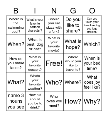 ????? Bingo Card