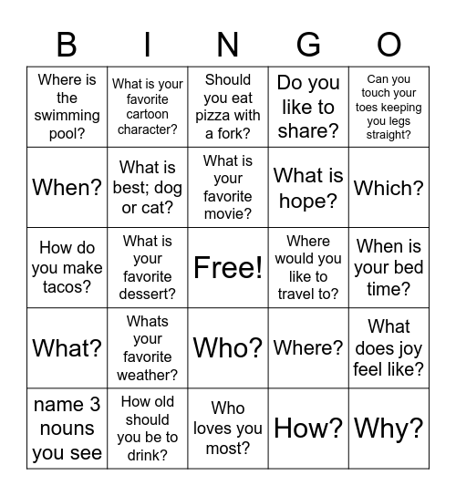 ????? Bingo Card